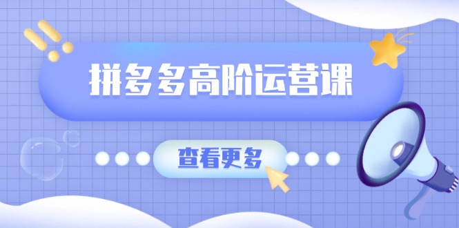 （14327期）拼多多高阶运营课：极致群爆款玩法，轻付费无尽复制，打造单品爆款之路-shaocun资源站