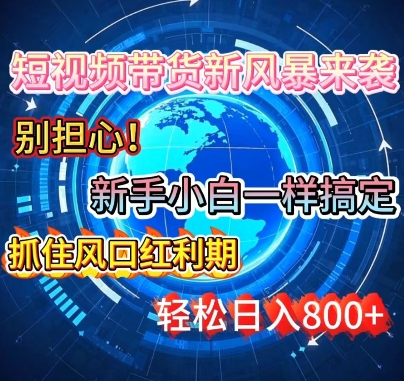 谁说新手搞不定带货?短视频带货新风暴来袭，京东平台小白轻松日进多张-shaocun资源站